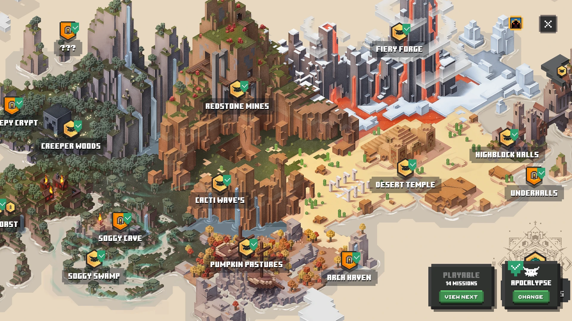 Minecraft Dungeons "Карта с волнами противников"