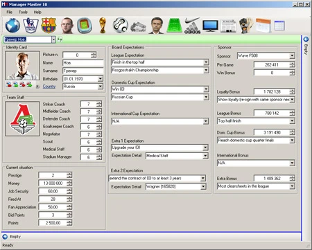 FIFA 10: Редактор карьеры (Manager Master)