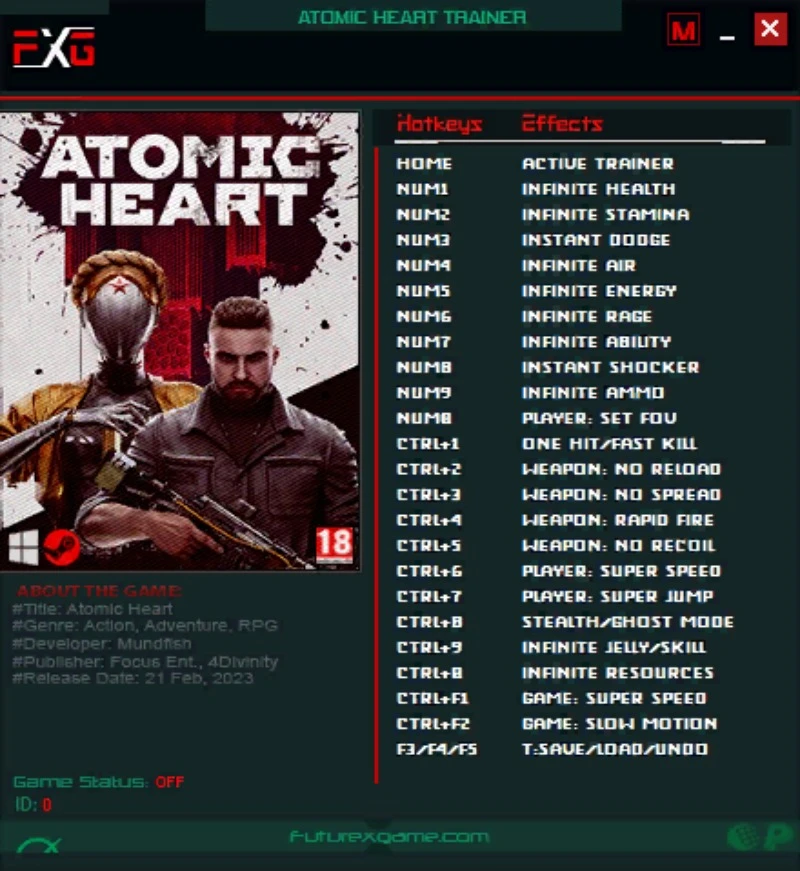 Atomic Heart "Трейнер +23" [UPD: 20.02.2023] {FutureX}