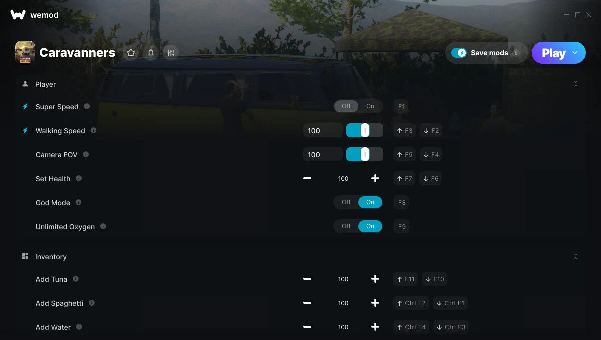 Caravannersi "Трейнер +23 от WeMod: Здоровье, деньги, уровень и пр"