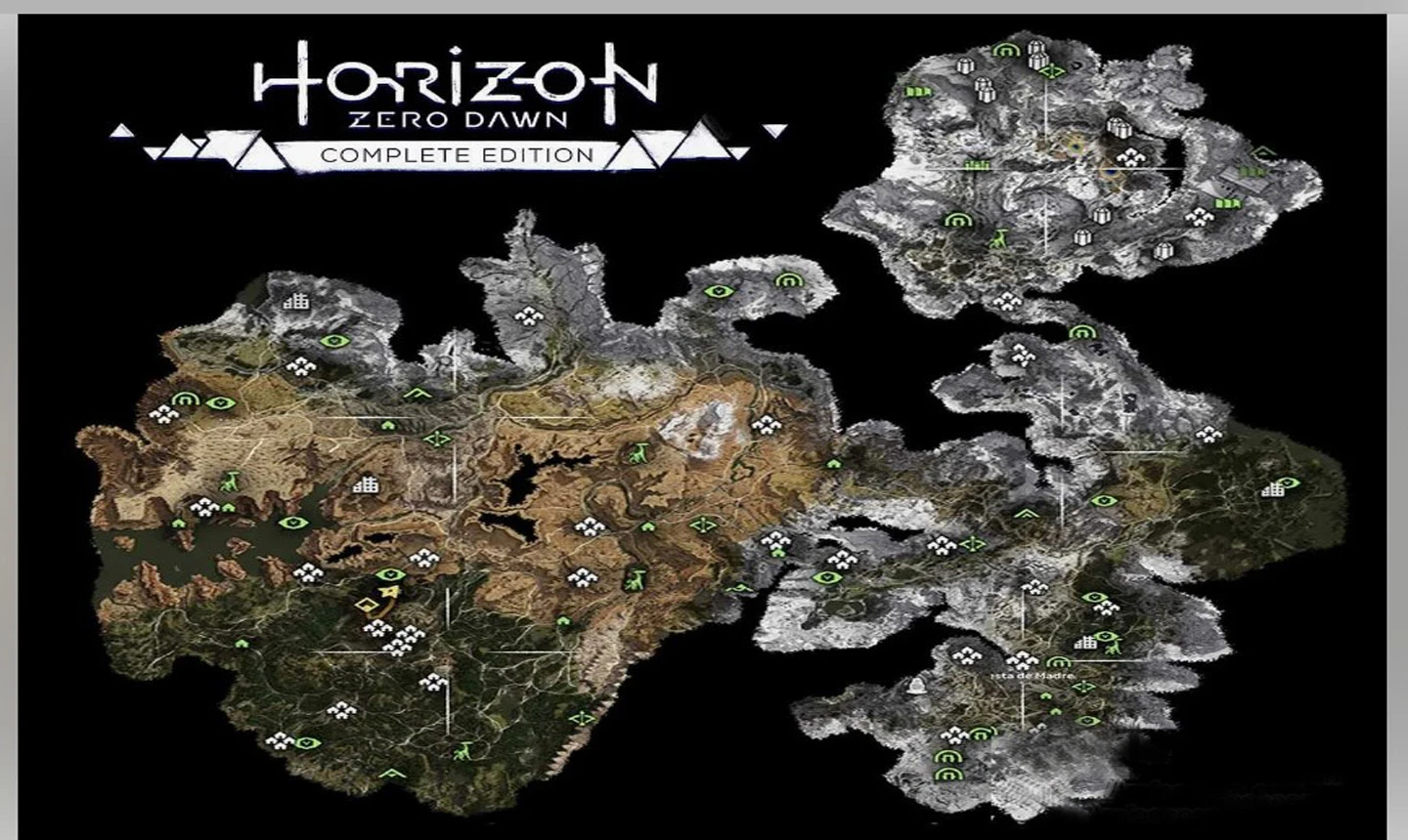 Horizon Zero Dawn "Сохранение - 2 сохранения на выбор в начале игры, открыта вся карта + DLC"