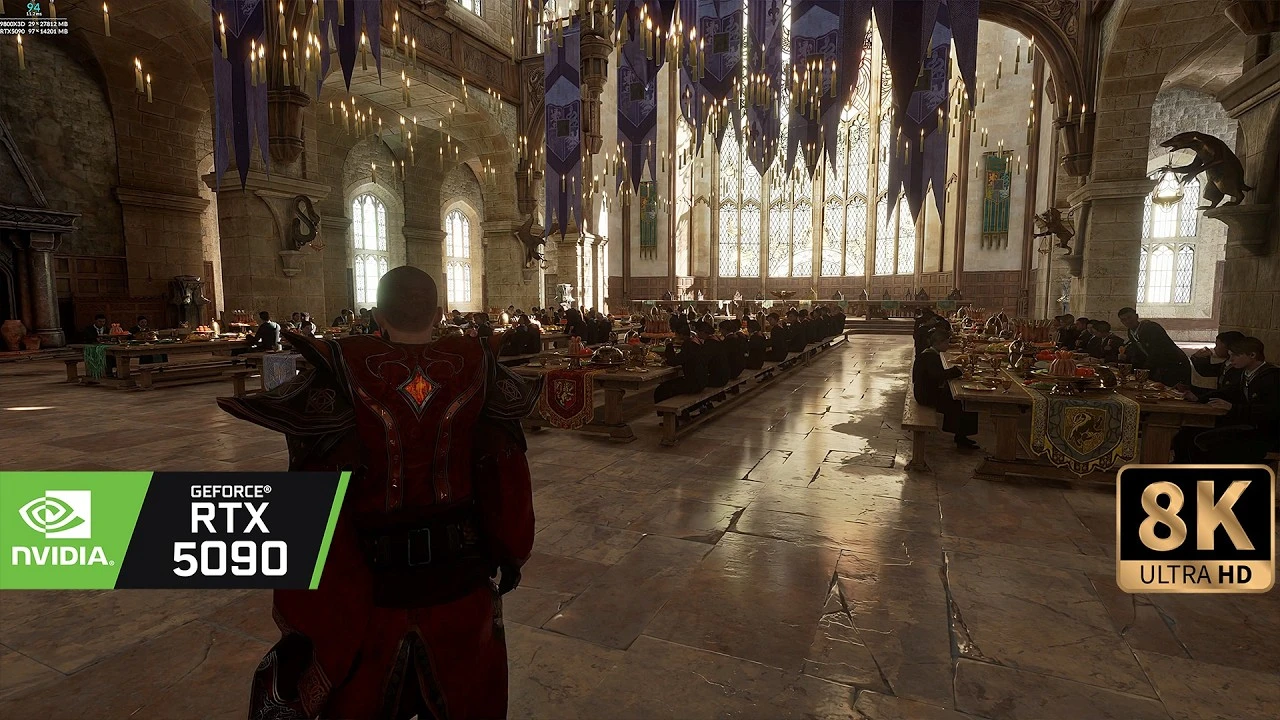 Невероятная графика в Hogwarts Legacy на RTX 5090 с DLSS4