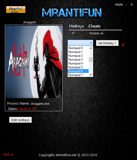 Aragami: Трейнер/Trainer (+1: Заморозить ИИ / Freeze AI) [1.02b] {MrAntiFun}