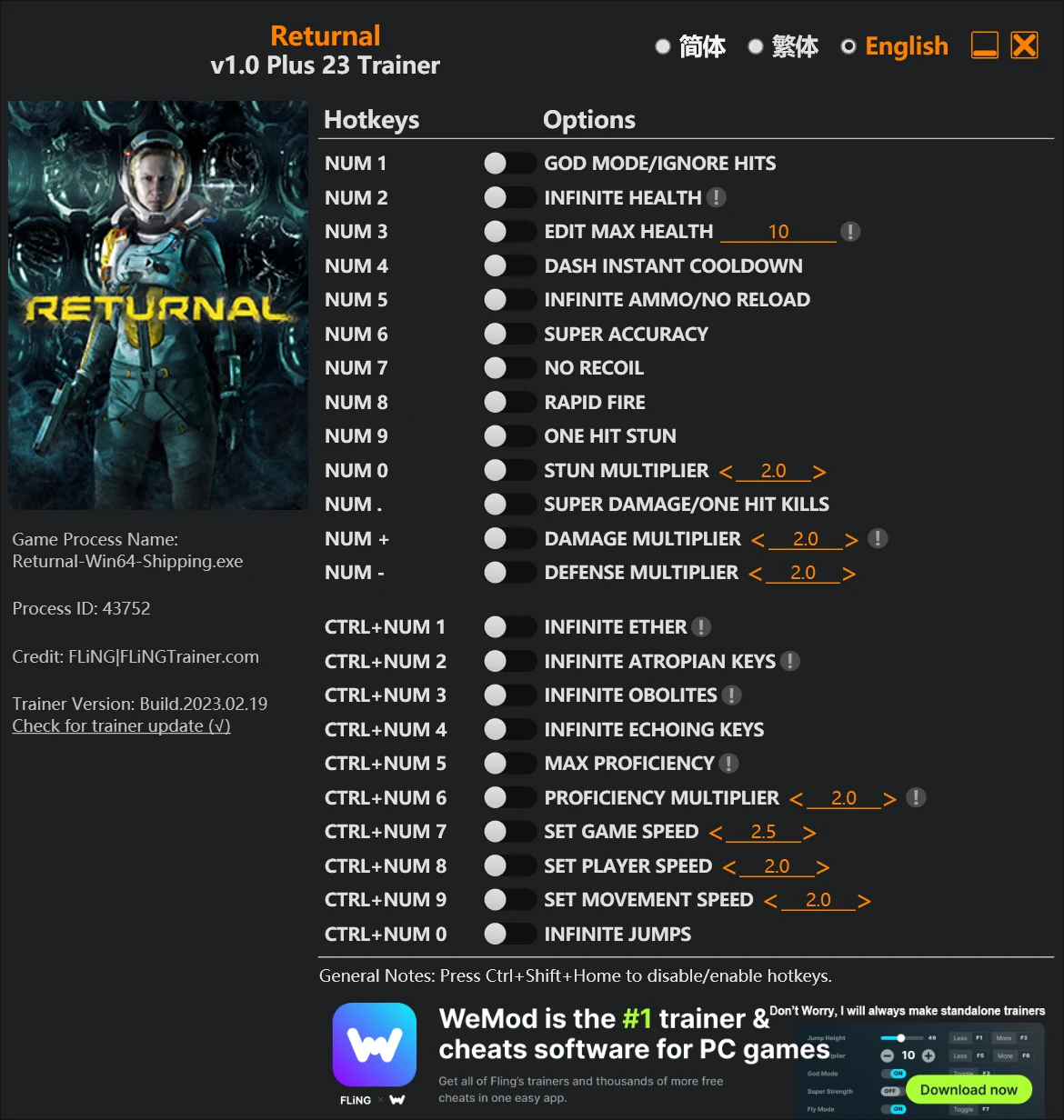 Returnal "Трейнер +23" [1.0] {FLiNG}