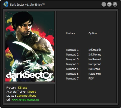 Dark Sector: Трейнер/Trainer [v1.1] {Enjoy / ENJ}