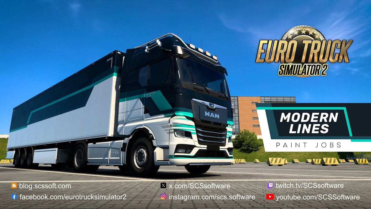 Состоялся релиз DLC Modern Lines Paint Jobs Pack для Euro Truck Simulator 2