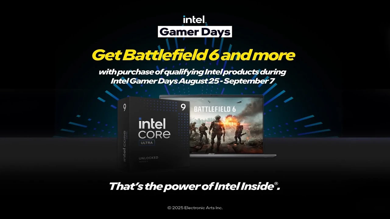 Intel анонсировала новый комплект для процессоров Core Ultra и Core, предлагая бесплатную копию Battlefield 6