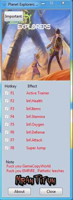 Planet Explorers: Трейнер/Trainer (+7) [0.76] {MrAntiFun}