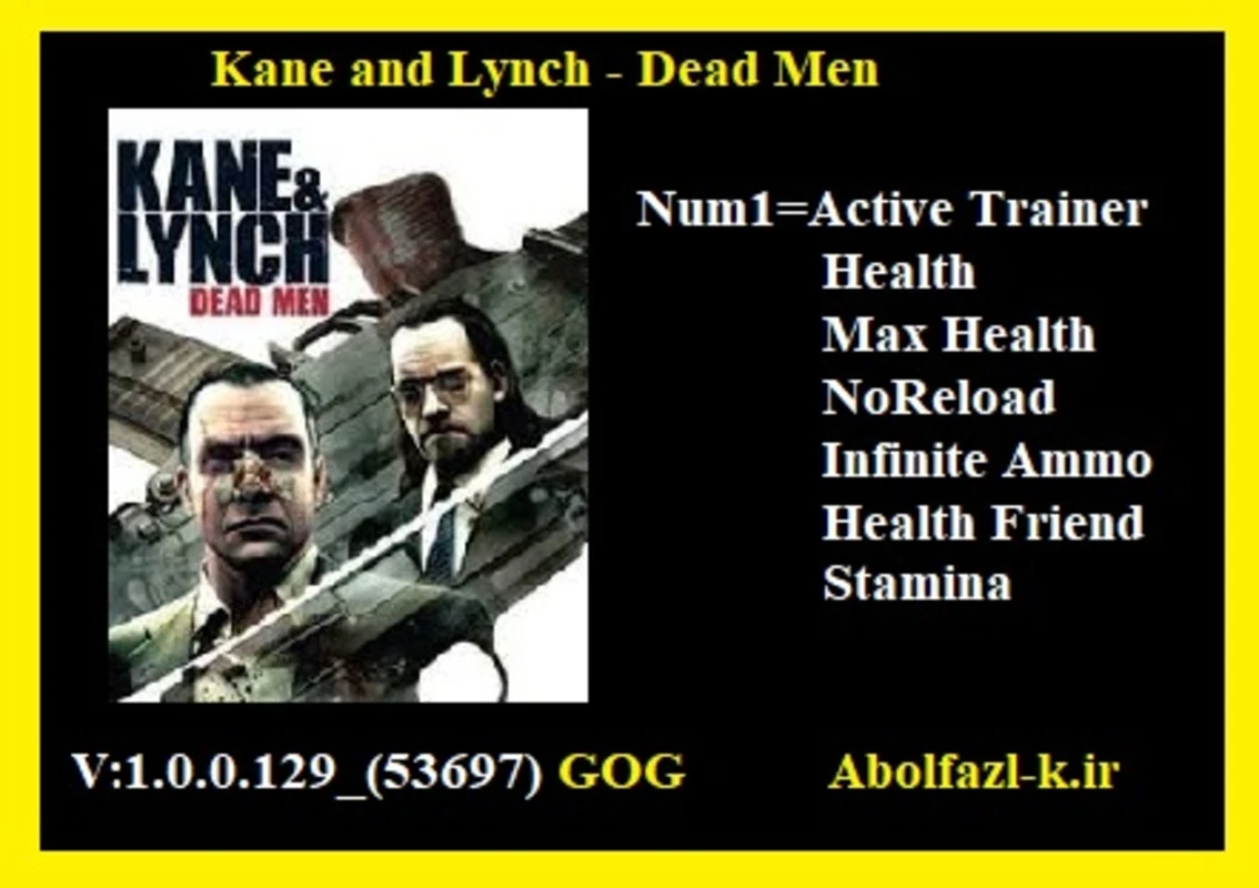 Kane and Lynch: Dead Men "Трейнер +6" [1.0.0.129] {Abolfazl.k}