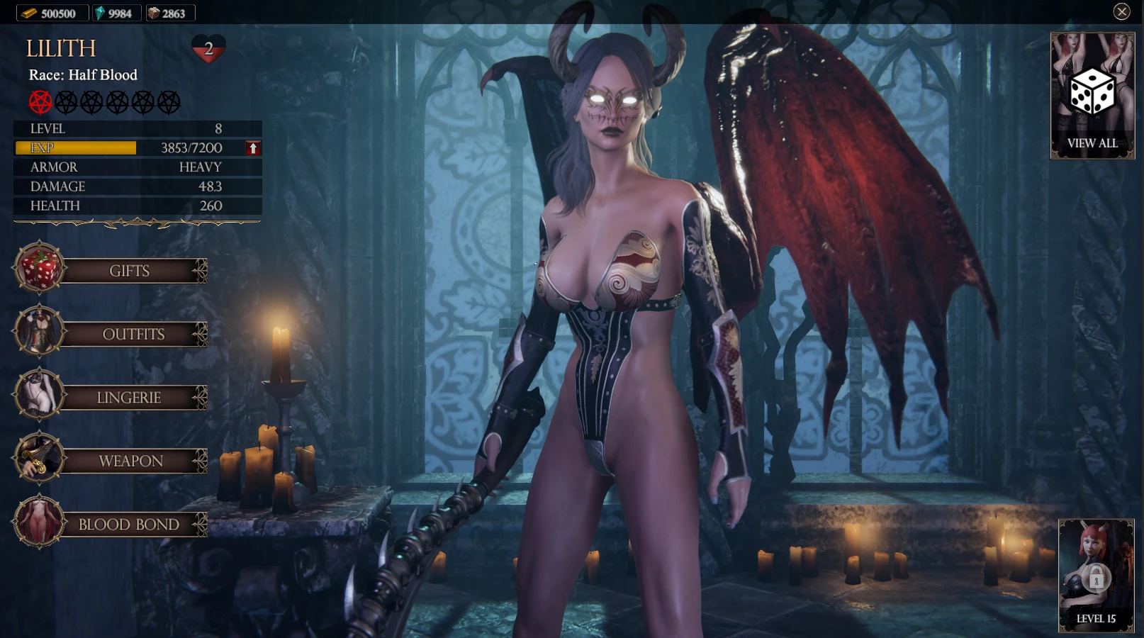 В новом обновлении She Will Punish Them у главной героини появятся суккубы-компаньоны