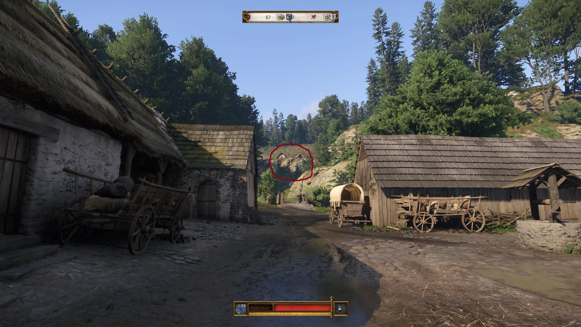 Местонахождениe сокровища лесорубов в Нижнем Семине в Kingdom Come: Deliverance 2