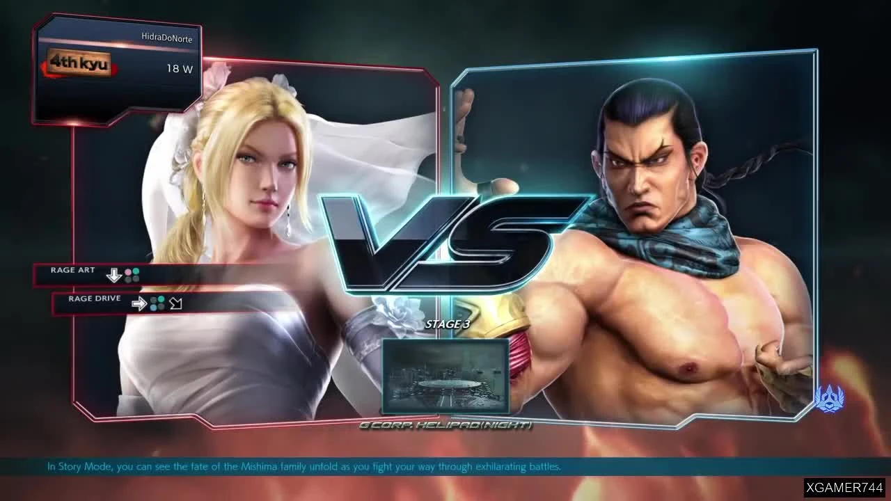 Tekken 7. Nina Arcade Mode