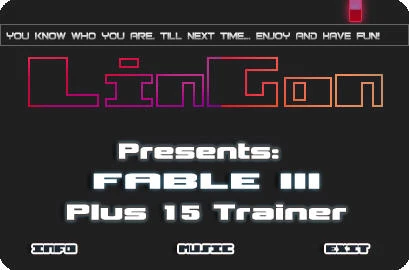 Fable 3: Трейнер (+15) [All Versions] {LinGon}