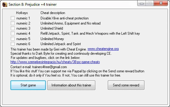 Section 8 - Prejudice: Трейнер (+4) [All Versions] {Geri}