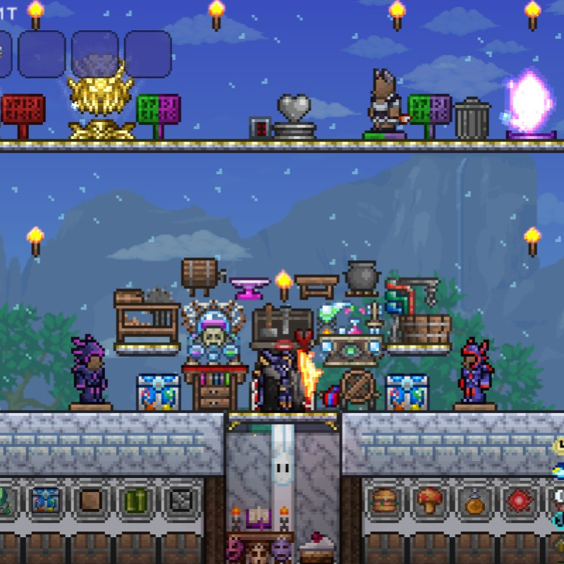 Terraria "Сохранение - Персонаж Воин-Танк + Мир"