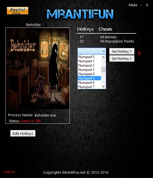 Beholder: Трейнер/Trainer (+2) [1.00] {MrAntiFun}