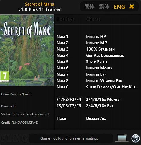 Secret Of Mana: Трейнер/Trainer (+11) [1.0] {FLiNG}