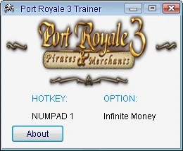 Port Royale 3: Трейнер/Trainer (+1: Infinite Money/Бесконечные Деньги) [1.1.2.24556] {24K/PlayGround.ru}