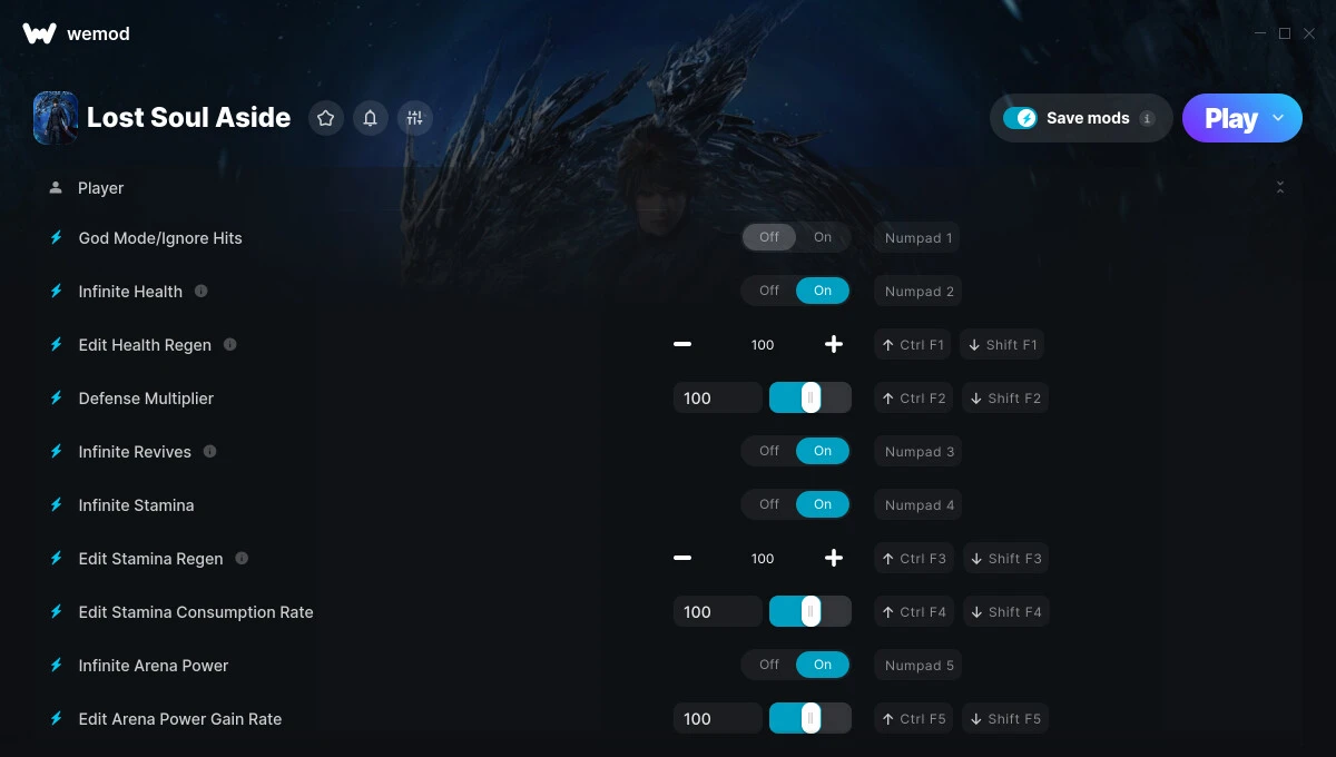 Lost Soul Aside "Трейнер +39: Здоровье, выносливость, деньги, зелья и пр" {FLiNG / WeMod}