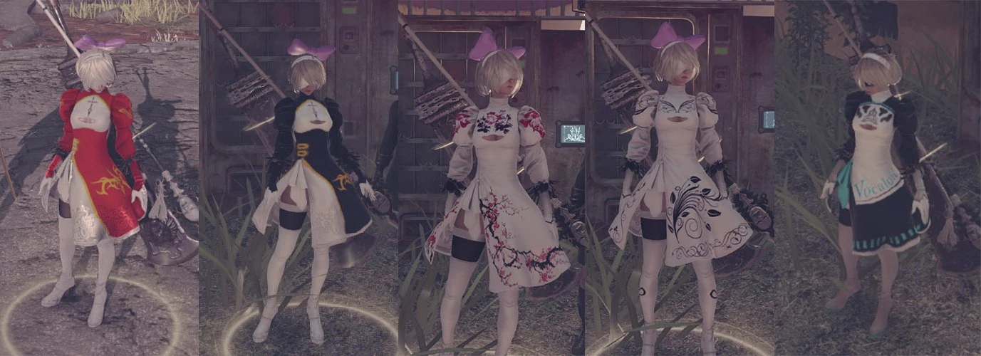 Nier: Automata "Небольшой пак ретекстур для 2B и A2"