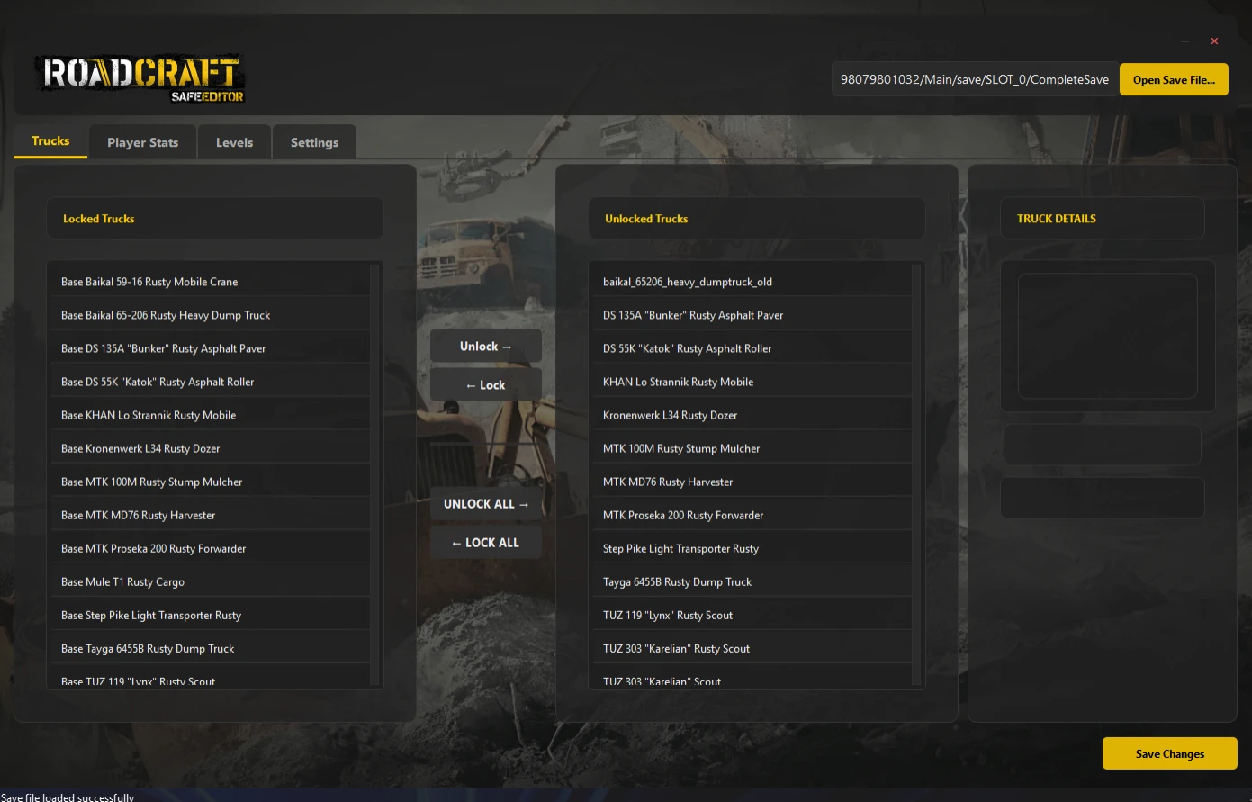 RoadCraft "Редактор сохранений, разблокировка транспорта" {RifaiV}