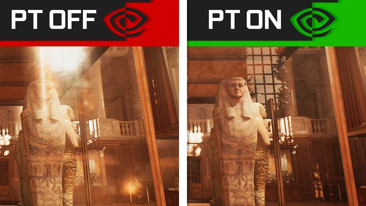 Сравнение графики в Indiana Jones and the Great Circle с трассировкой пути