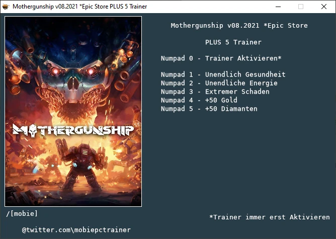 MOTHERGUNSHIP: Трейнер/Trainer (+5) [EPIC: 08.2021] {[mobie]}