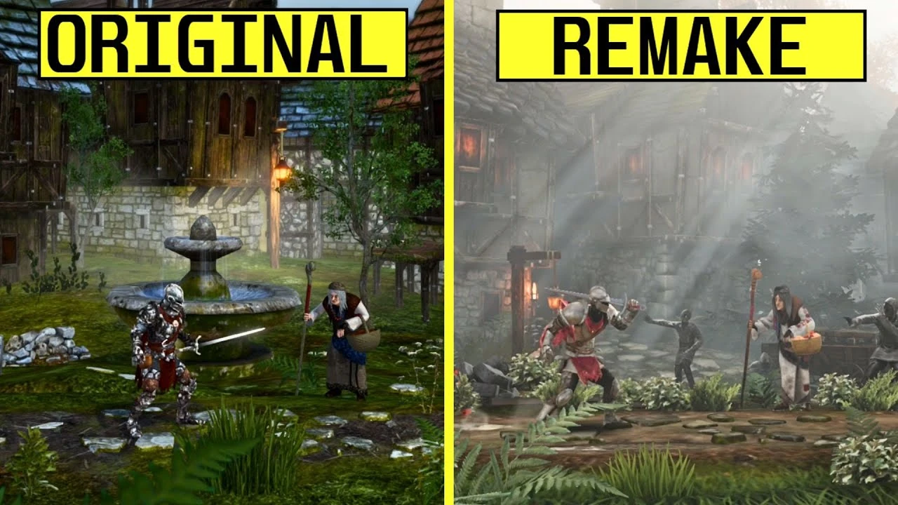 Castle of Heart Retold - сравнение графики ремейка и оригинала на Nintendo Switch 2