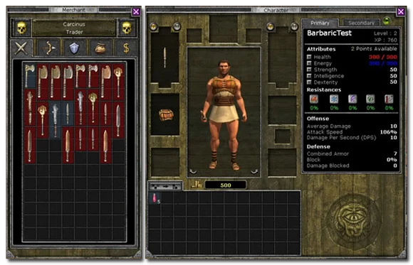 Titan Quest "Barbaric UI"