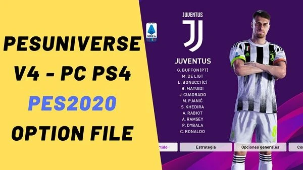 PES 2020 "PESuniverse V4 Option File PS4"