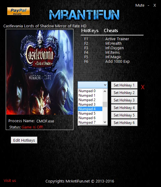 Castlevania: Lords of Shadow - Mirror of Fate HD: Трейнер/Trainer (+5) [2.21.2016] {MrAntiFun}