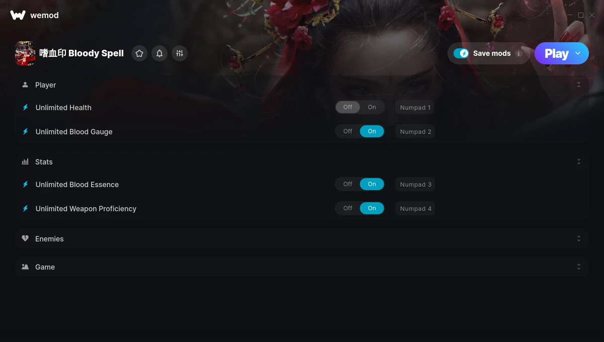 Bloody Spell "Трейнер +6" [UPD: 16.08.2024] {STiNGERR / WeMod}