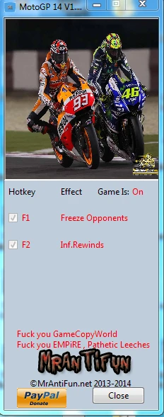 MotoGP 14: Трейнер/Trainer (+2) [1.0: 64 Bit] {MrAntiFun}
