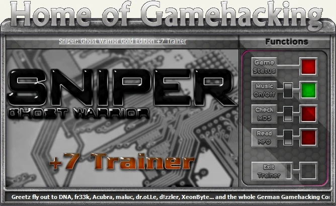 Sniper: Ghost Warrior - Gold Edition: Трейнер/Trainer (+7) [1.0] {sILeNt heLLsCrEAm/HoG}