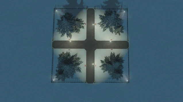 Cities: Skylines "Зимний 9х9 Городской парк / Snowy 9x9 City Park"