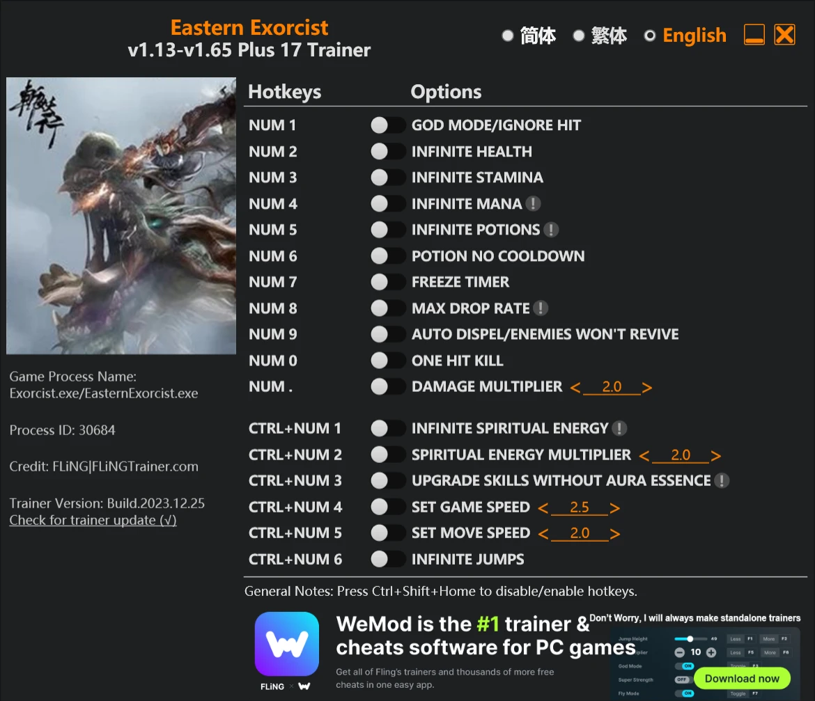 The Eastern Exorcist "Трейнер +17" [1.13 - 1.65] {FLiNG}