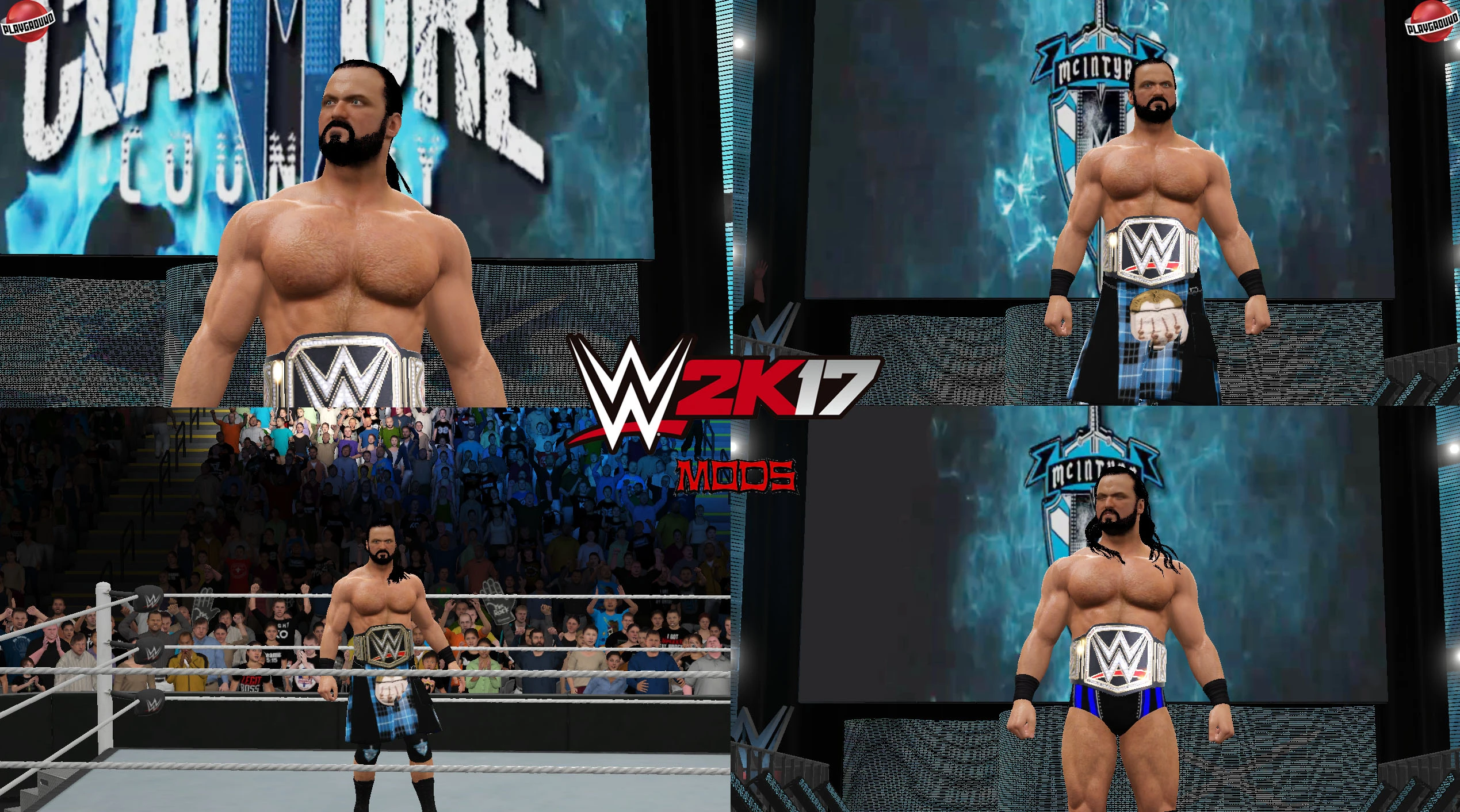 WWE 2K17 "Drew McIntyre Kilt 20 Наряд (Лицевая анимация) WWE 2K19 Порт мод"