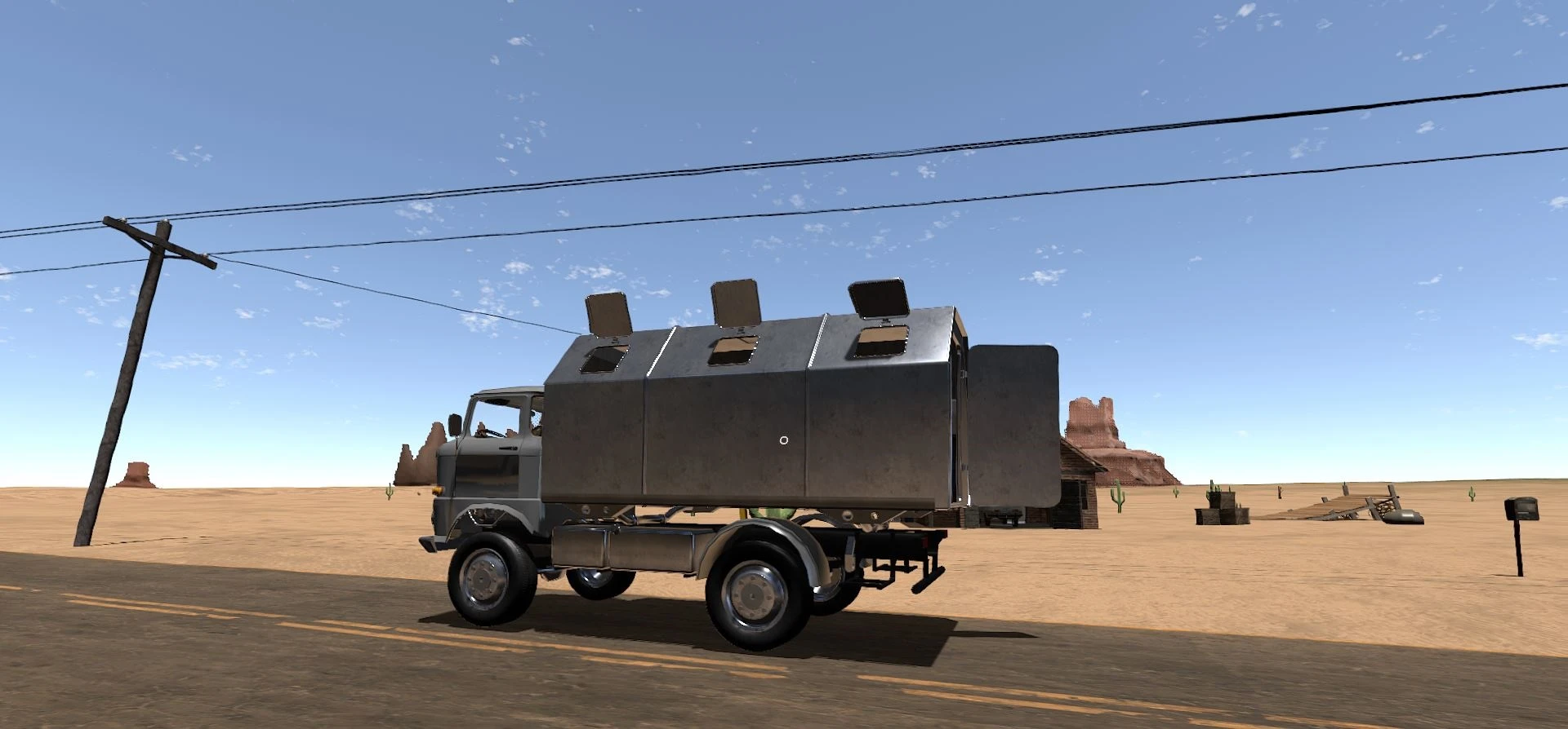 The Long Drive "Сохранение - дом на колёсах около дома"