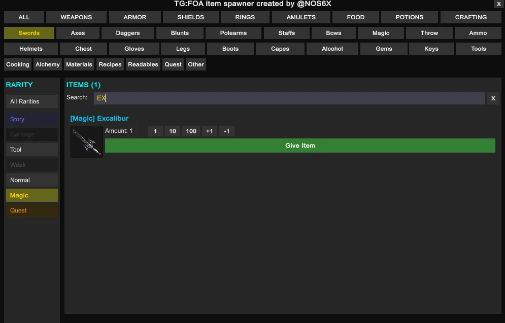 Tainted Grail: The Fall of Avalon "Чит-Мод: Спавнер предметов" [2.7.0] {NOS6X}