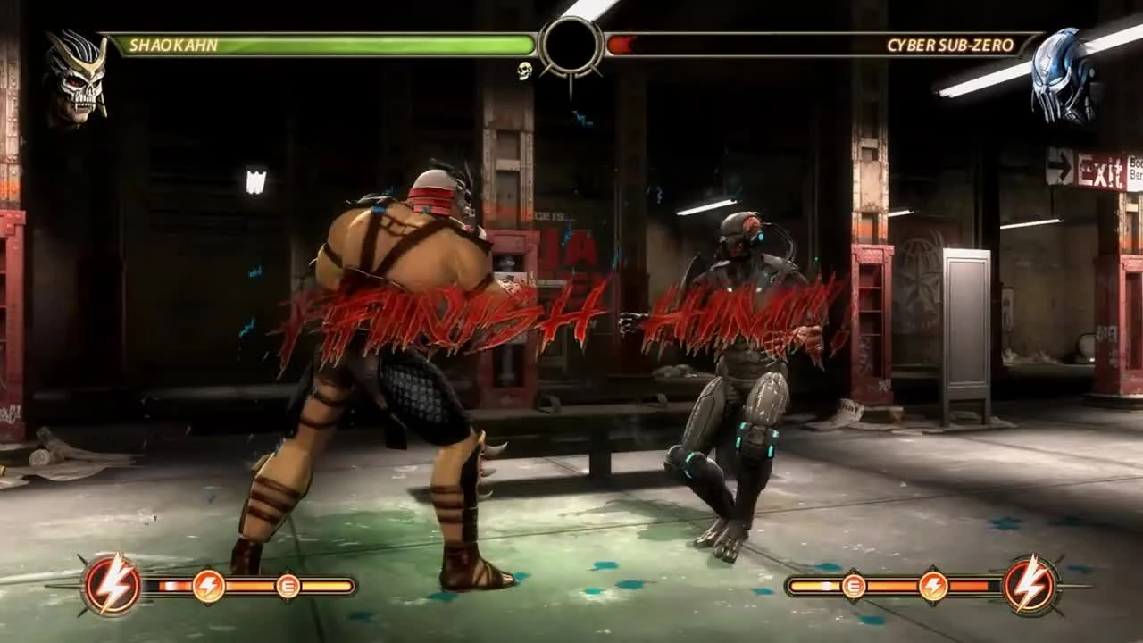 Mortal Kombat 9 - фаталити всех этапов на сером Sub-Zero модификация