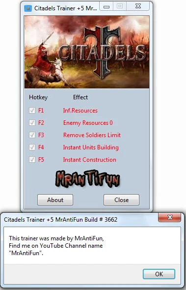 Citadels: Трейнер/Trainer (+5) [Build 3662] {MrAntiFun}