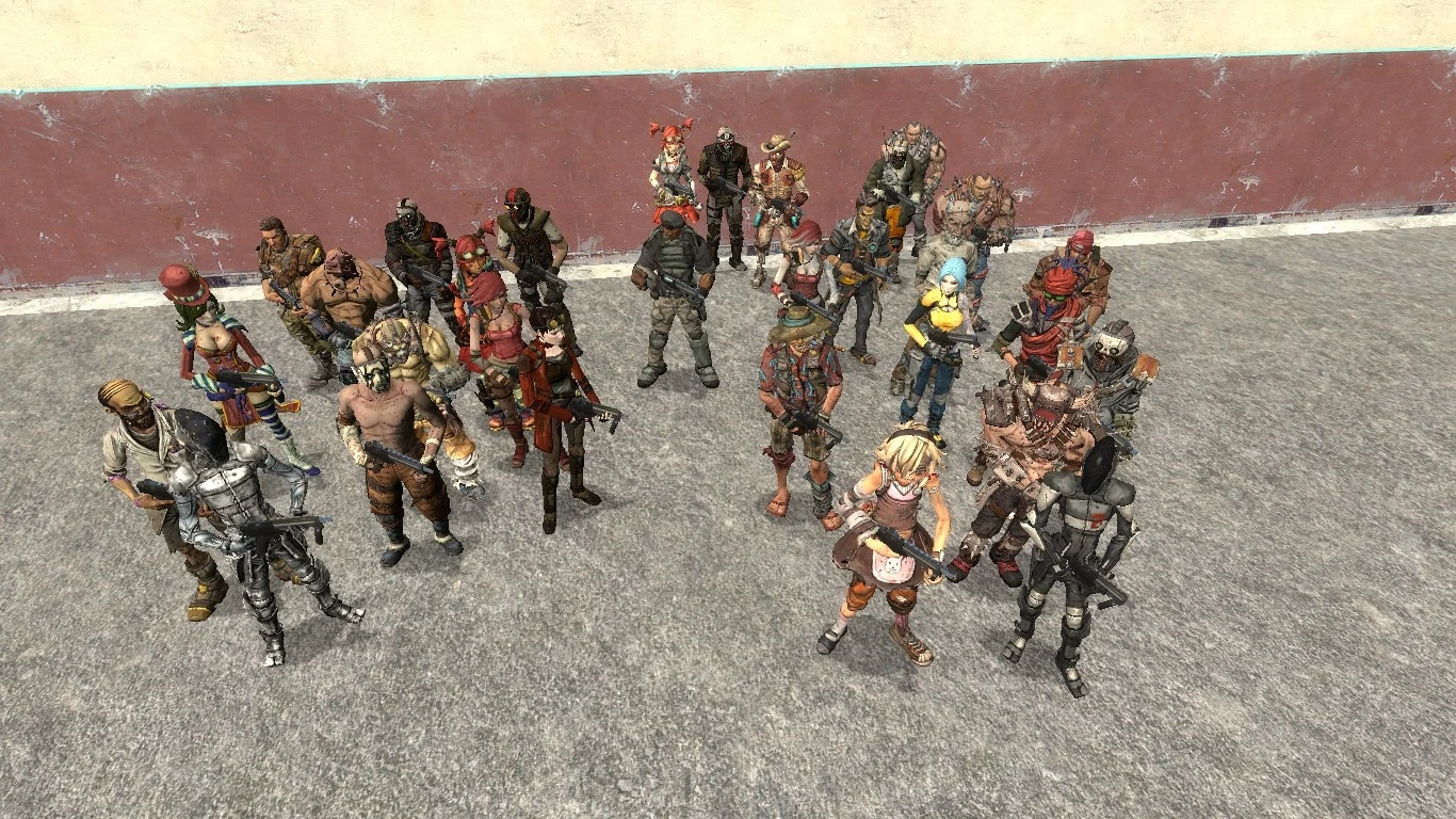 Garry's Mod "Огромный Пак NPC и Оружия из Borderlands 2!"