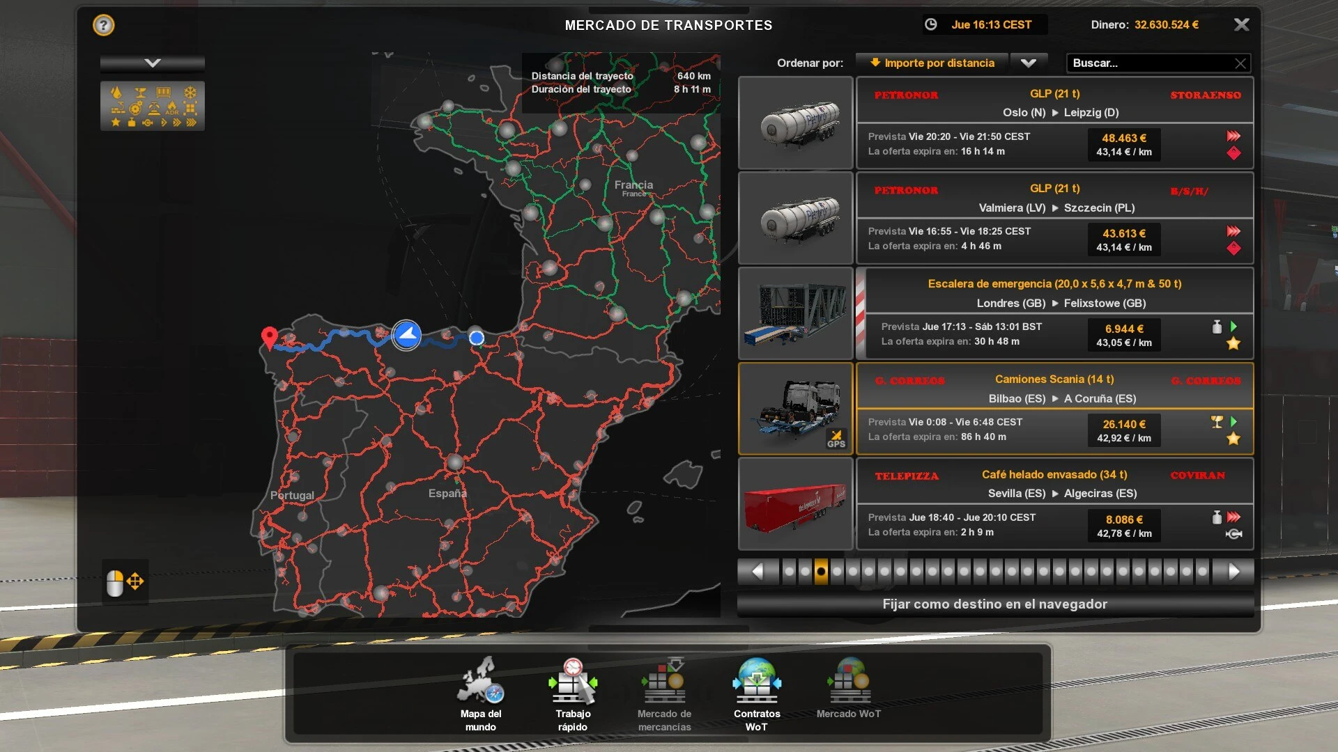 Euro Truck Simulator 2 "Имитация цветов Google Maps навигации карты и GPS для Promods (1.43.x)"