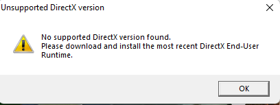 Ошибка DX12 Error при попытке зайти в игру