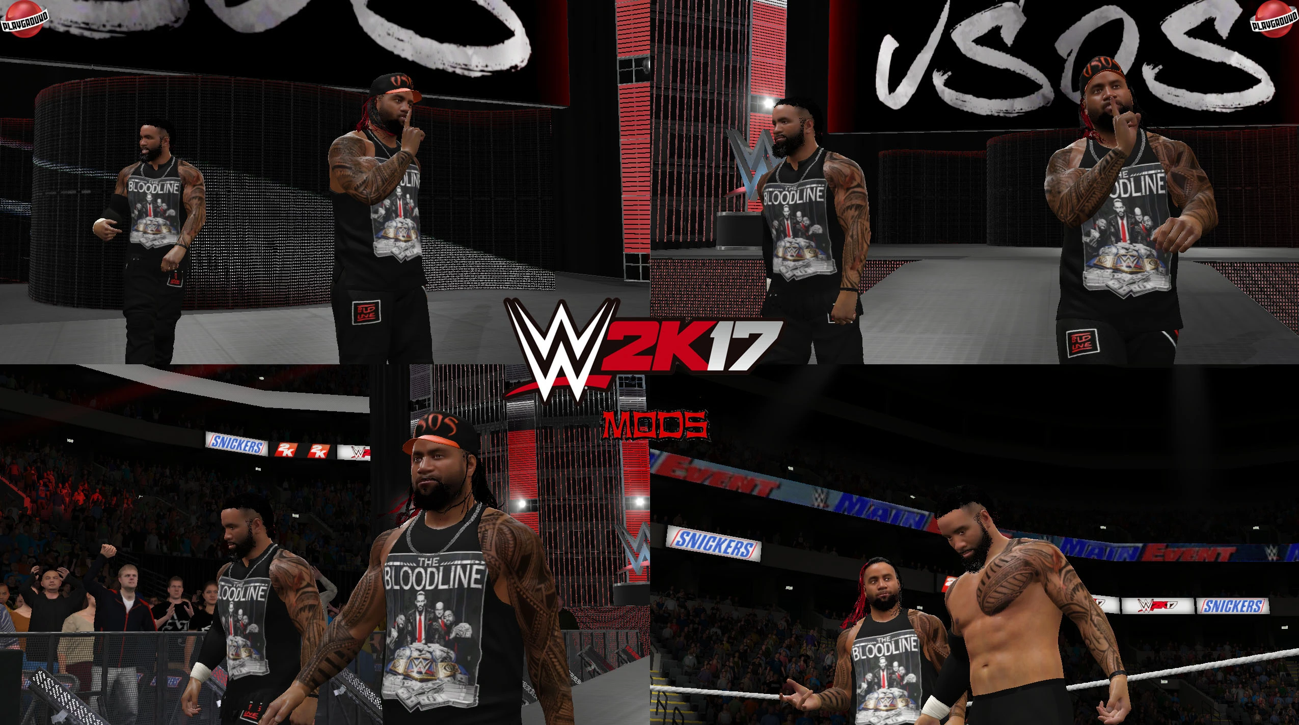 WWE 2K17 "The Usos Bloodline Наряд (Лицевая анимация) WWE 2K19 Порт Мод"