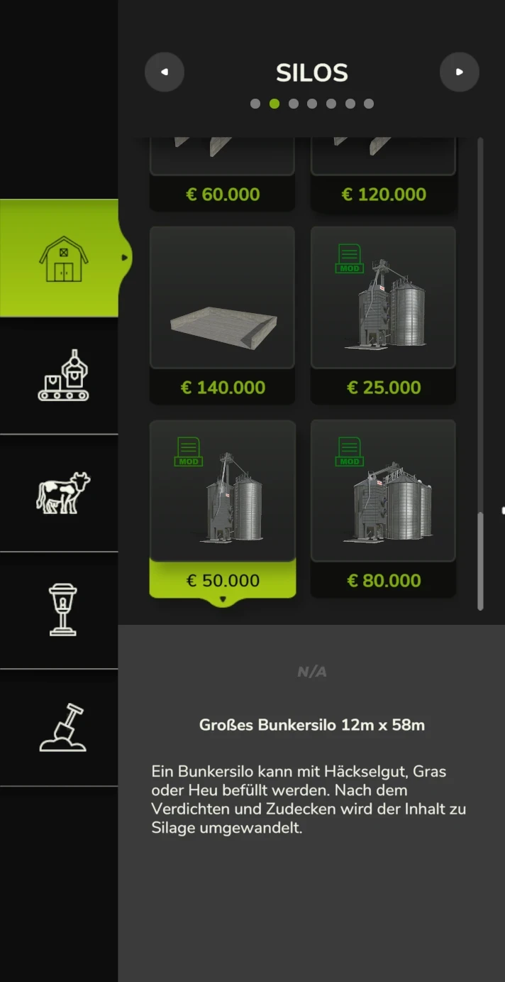 Farming Simulator 25 "Комплект силосов Multifruitsilo"