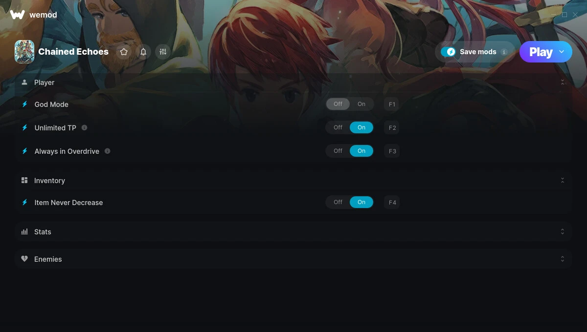 Chained Echoes "Трейнер +33" [UPD: 13.08.2025] {GreenHouse / WeMod}