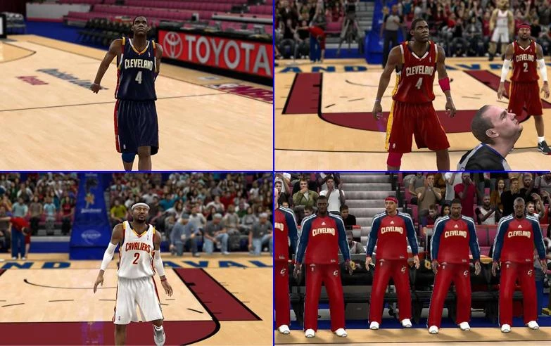 NBA 2K10 "Cleveland Cavaliers 2010-2011 jerseys"
