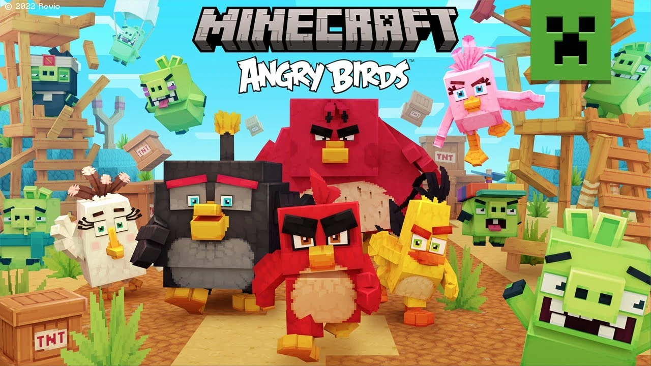 Для Minecraft вышло новое дополнение с персонажами из Angry Birds