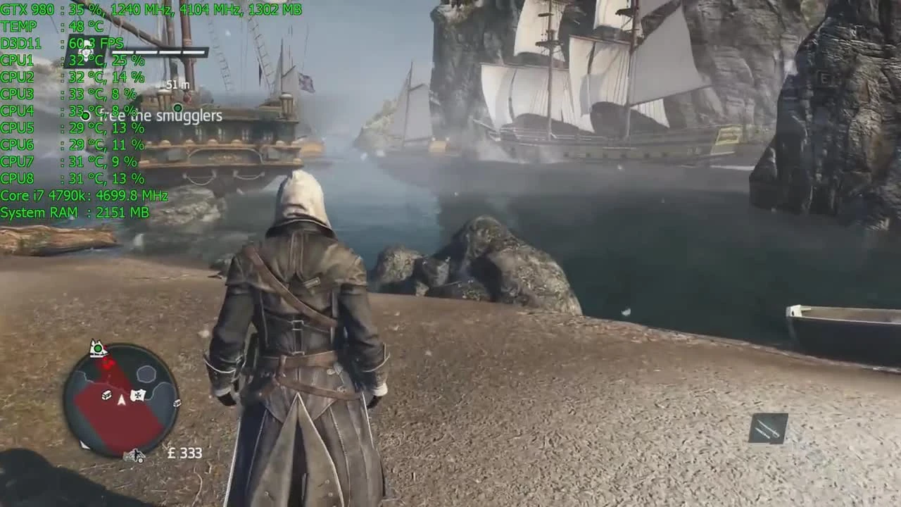 Assassin's Creed:Rogue  PC ULTRA 60FPS  GTX 980 & i7 4790k